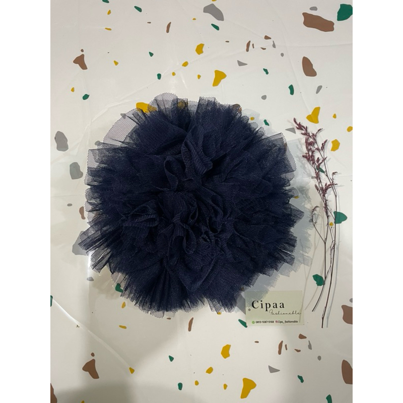 Jual Cepol Scrunchie tile premium Uk jumbo/ikat rambut hijab 24cm warna ...