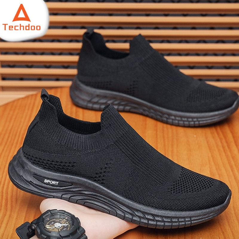 Jual Techdoo Slip On Pria Casual Sepatu Sneakers Anti Slip Kets