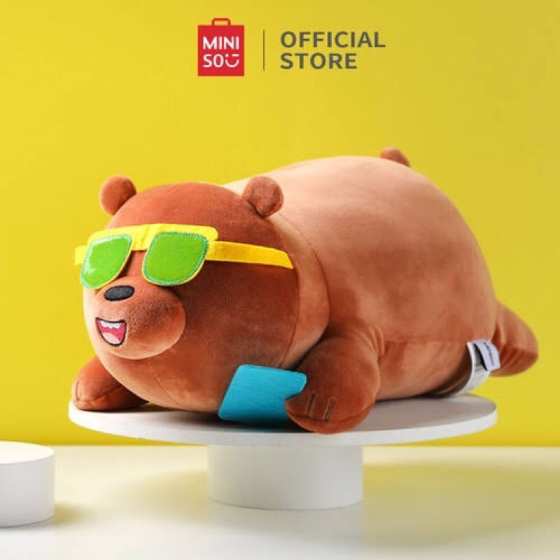 Jual Miniso Grizz We Bare Bear Plush Toy Miniso grizz boneka