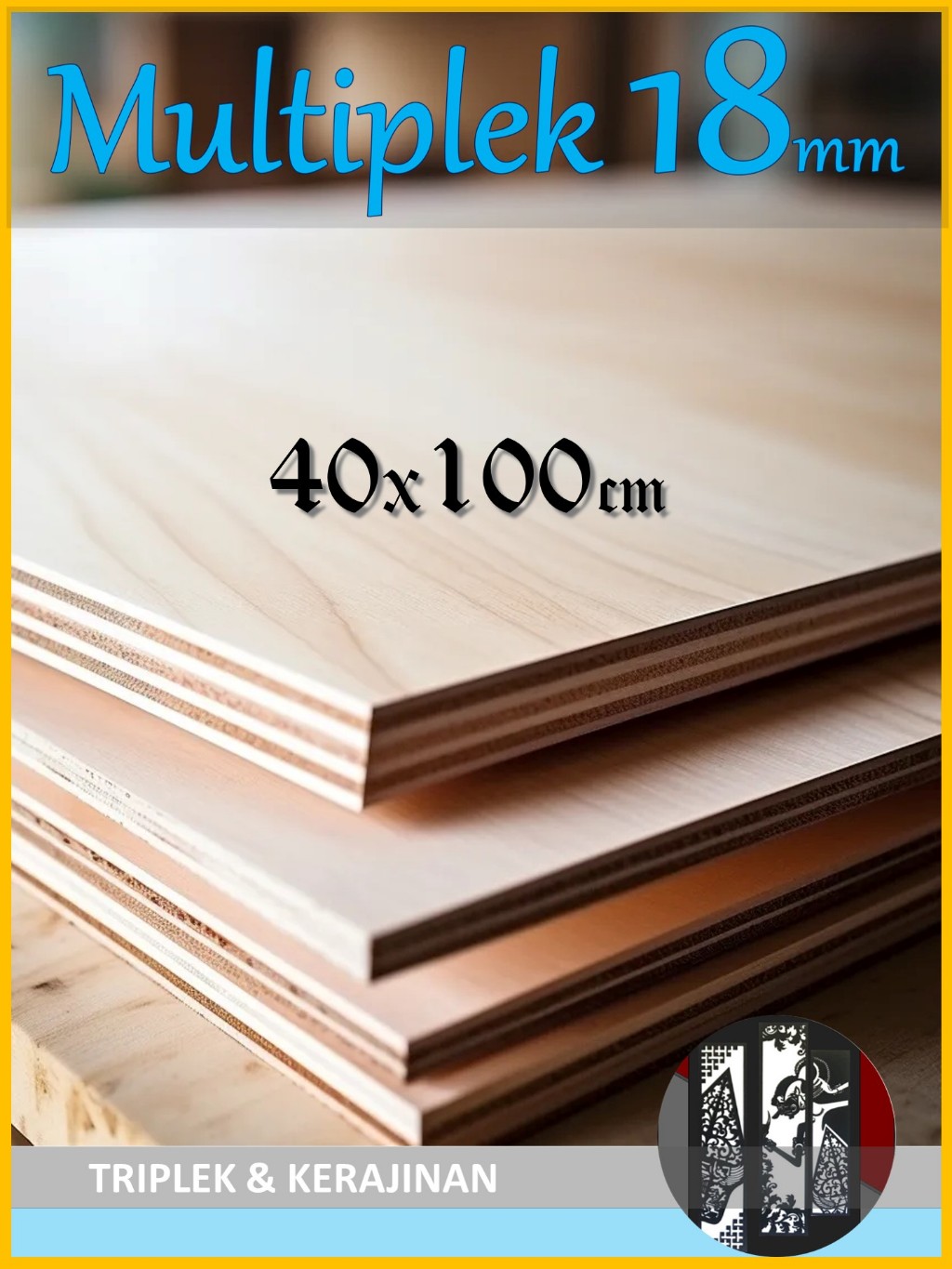 Jual Triplek 18mm 40x100 cm Multiplek MDF Melamin Blokmin Blokboard 18 ...