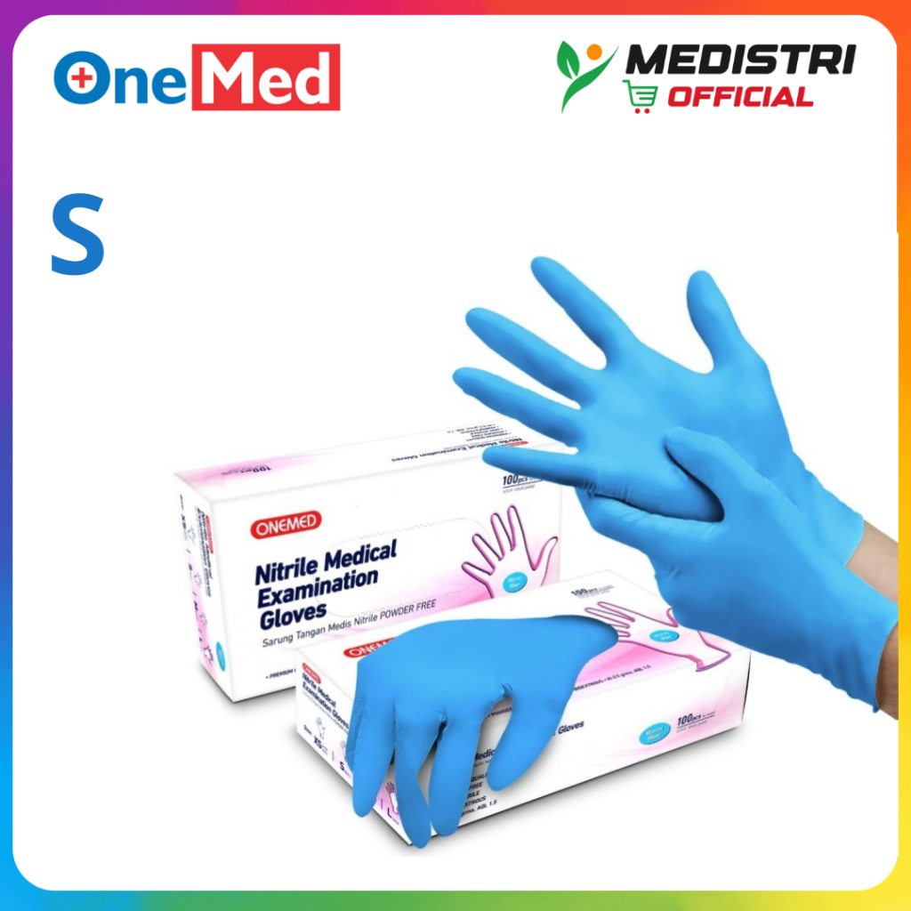 Jual Onemed Nitrile Examination Glove Sarung Tangan Handscoon