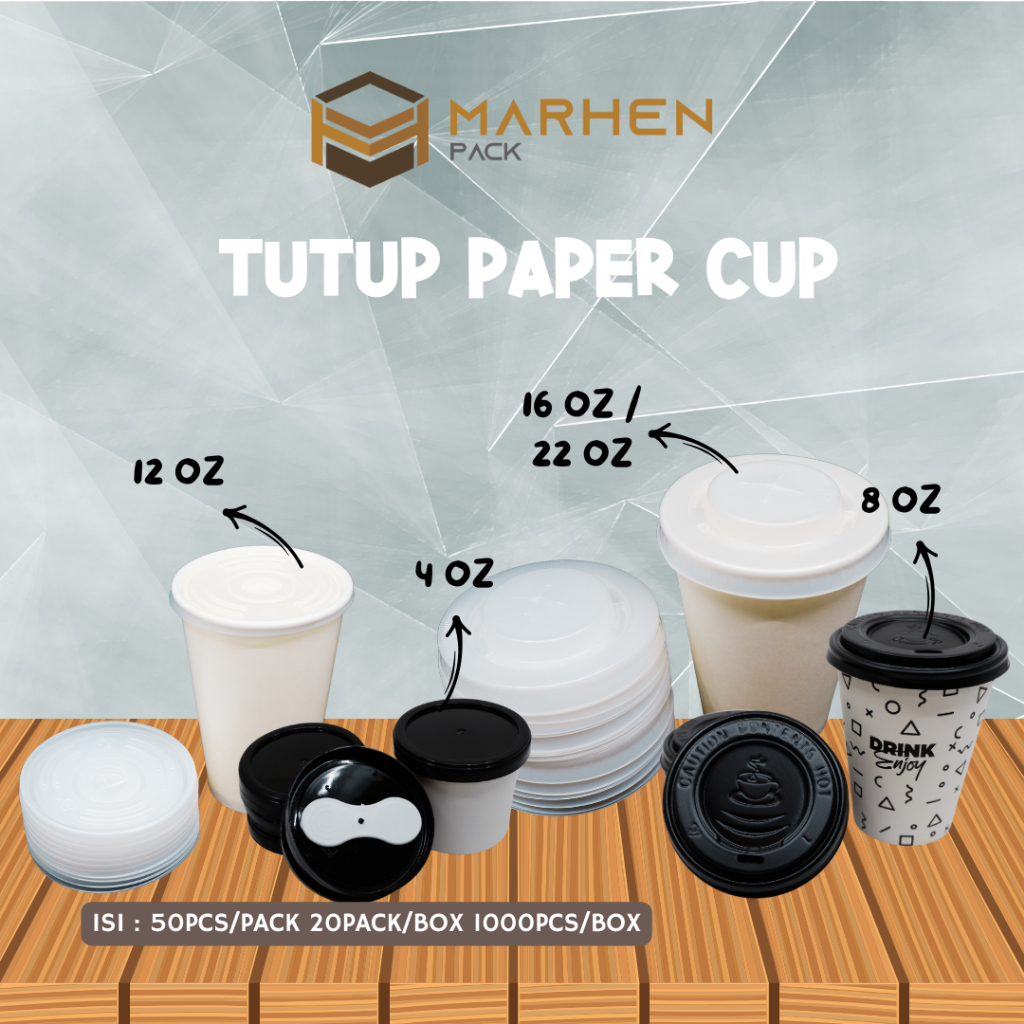 Jual LID Tutup Paper Cup Hot / Tutup Plastik Gelas Kertas Datar / Tutup ...