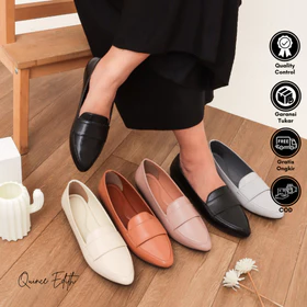 Quince Edith Sepatu Flat Wanita Warna Netral