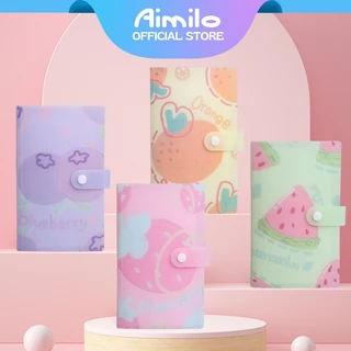 [READY] Aimilo Album Foto Polaroid Waterproof 120 Slot Buku Album Tempat Photocard Motif Buah Lucu Book Binder Photocard Holder