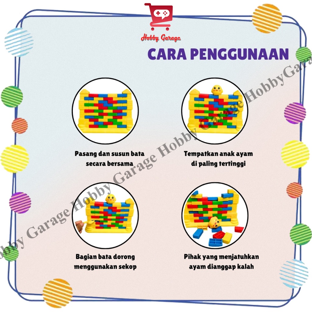 Jual TSC Mainan Dorong Tembok Push Bricks Chicken Congkel Balok Batu ...