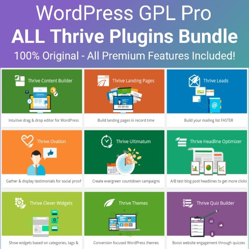 Jual ALL Thrive Plugins Bundle Latest Version | Shopee Indonesia