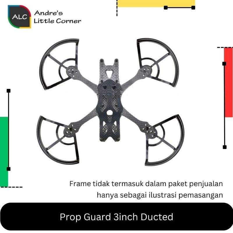 Jual Ducted 3inch Frame Prop Guard Set Kit FPV Drone 3 Inch Duct ...