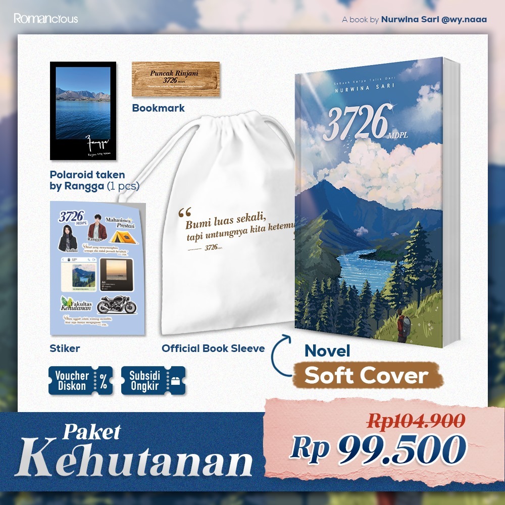 Jual [ READY STOK ] Novel 3726 Mdpl / Dia Razi - Nurwina Sari/Nur Wyna ...