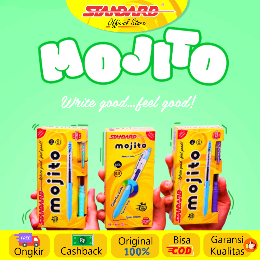 Standard - Pulpen Mojito 0.5 - Gel ( Alat Tulis / Pen / Ballpoint / Pena ) (6)