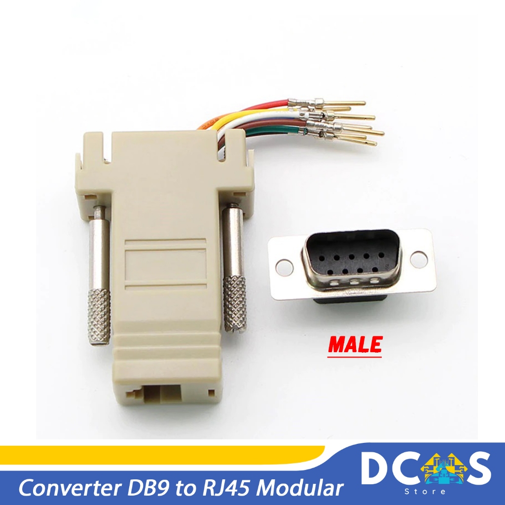 Jual Converter DB9 to RJ45 Female Modular Adapter DB9 Female / Male to ...