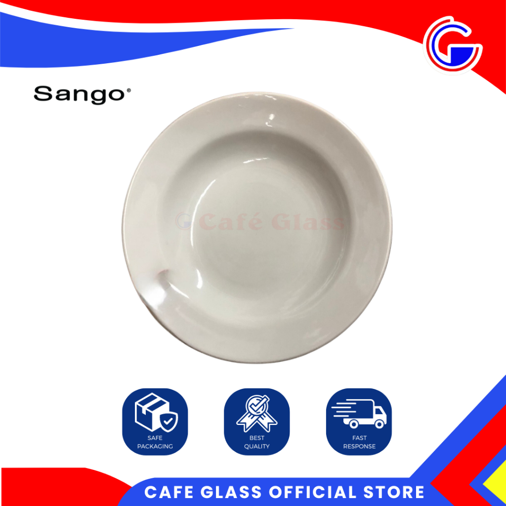 Piring Putih Keramik - Piring Kuah Sango Classic White Set - Ceramic Tableware Dinnerset