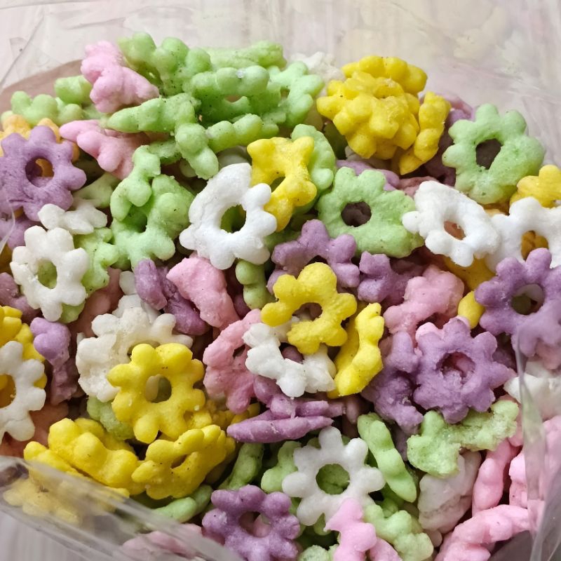 Jual Cemilan salome warna warni pastel kembang ribut 500 gr | Shopee ...