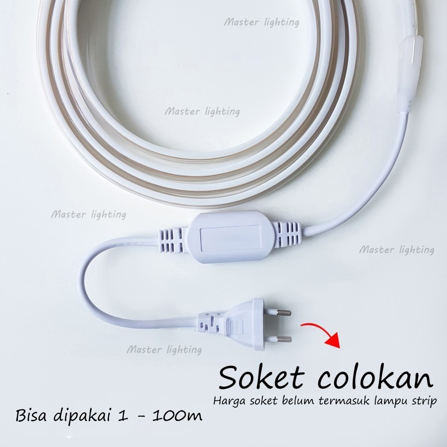 Jual Soket colokan lampu strip led 220V COB untuk dotless sakar on off ...