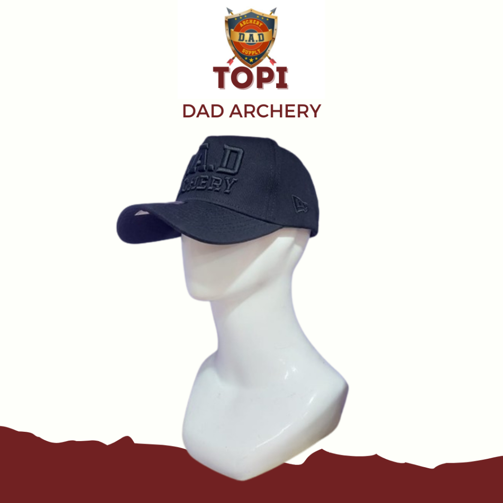 Jual TOPI DAD ARCHERY BLACK / TOPI PANAHAN / TOPI LOKAL DAD ARCHERY ...