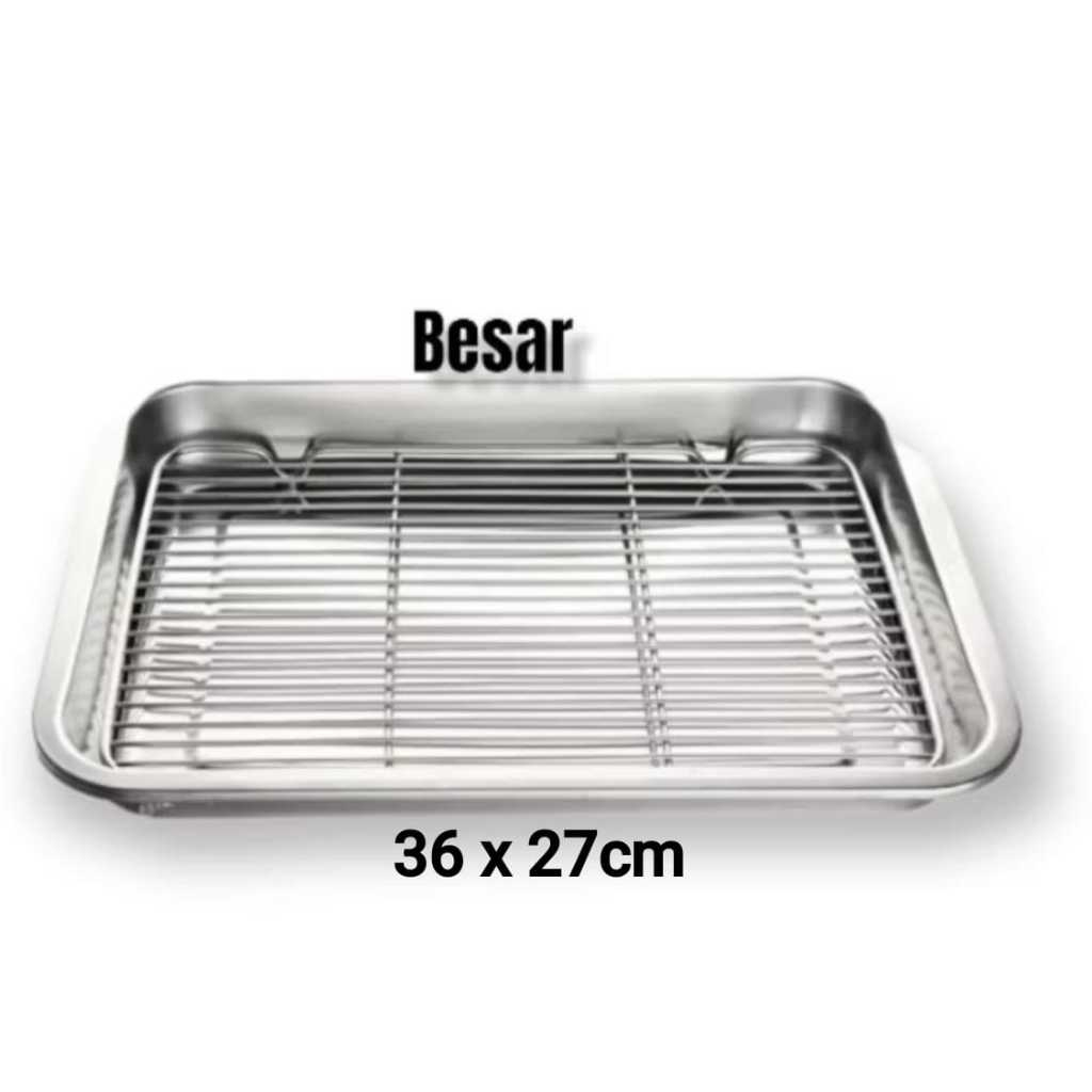 Jual Nampan Colling Rack Stainless Wadah Minyak Peniris Makanan ...
