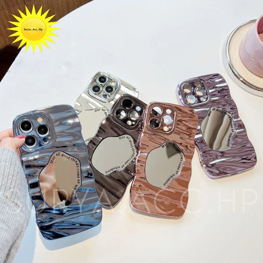 Jual Soft Case Casing Wavy Mirror Electroplating For Vivo Y01 Y02 Y03 ...