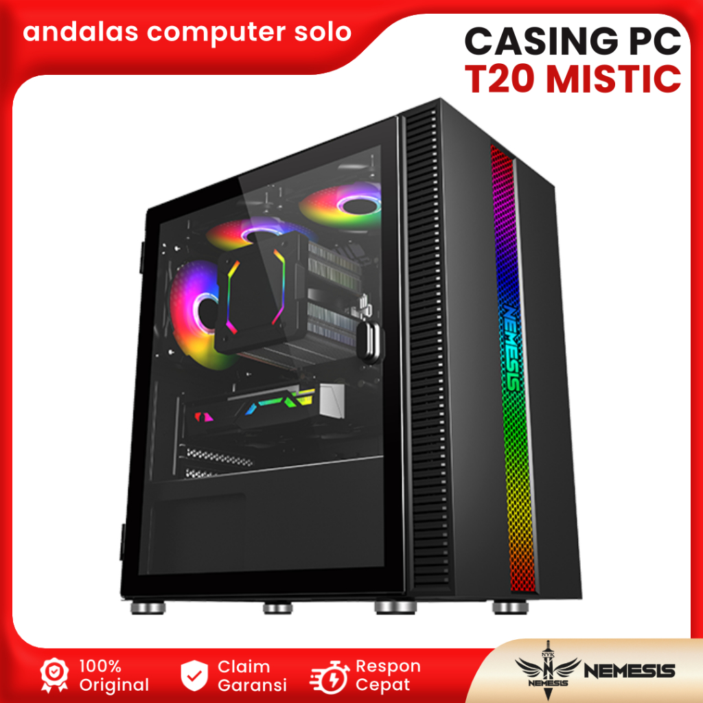 Jual CASING CASE PC GAMING GAME NYK T20 MISTIC MATX/ITX MAGNETIC GLASS ...