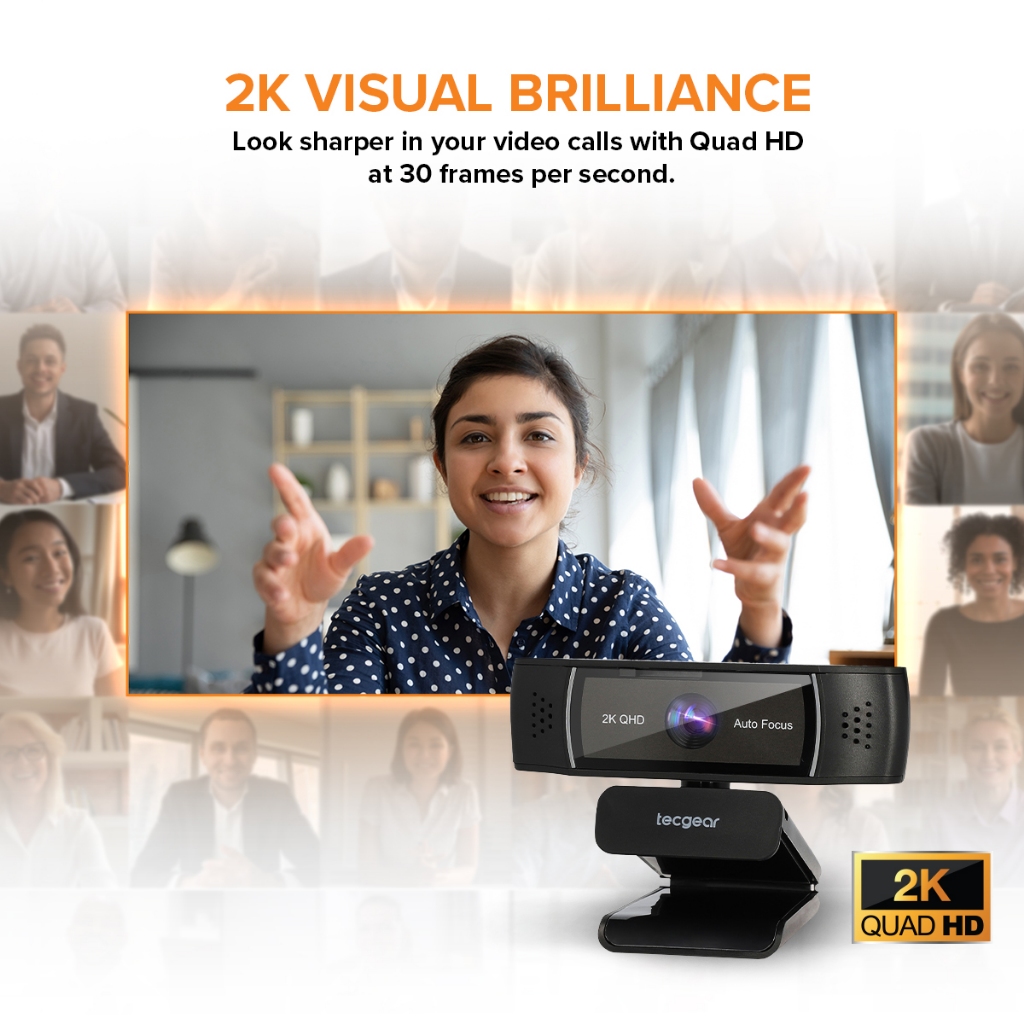Jual Webcam Tecgear Sentinel 2K V2 | QHD Built-In Privacy | Dual ...