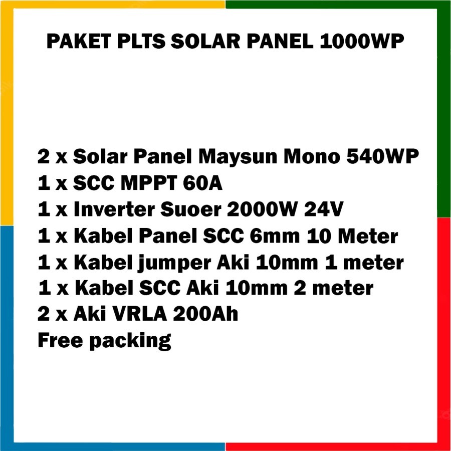 Jual Paket Solar Panel 1000WP 4800Watt | Shopee Indonesia