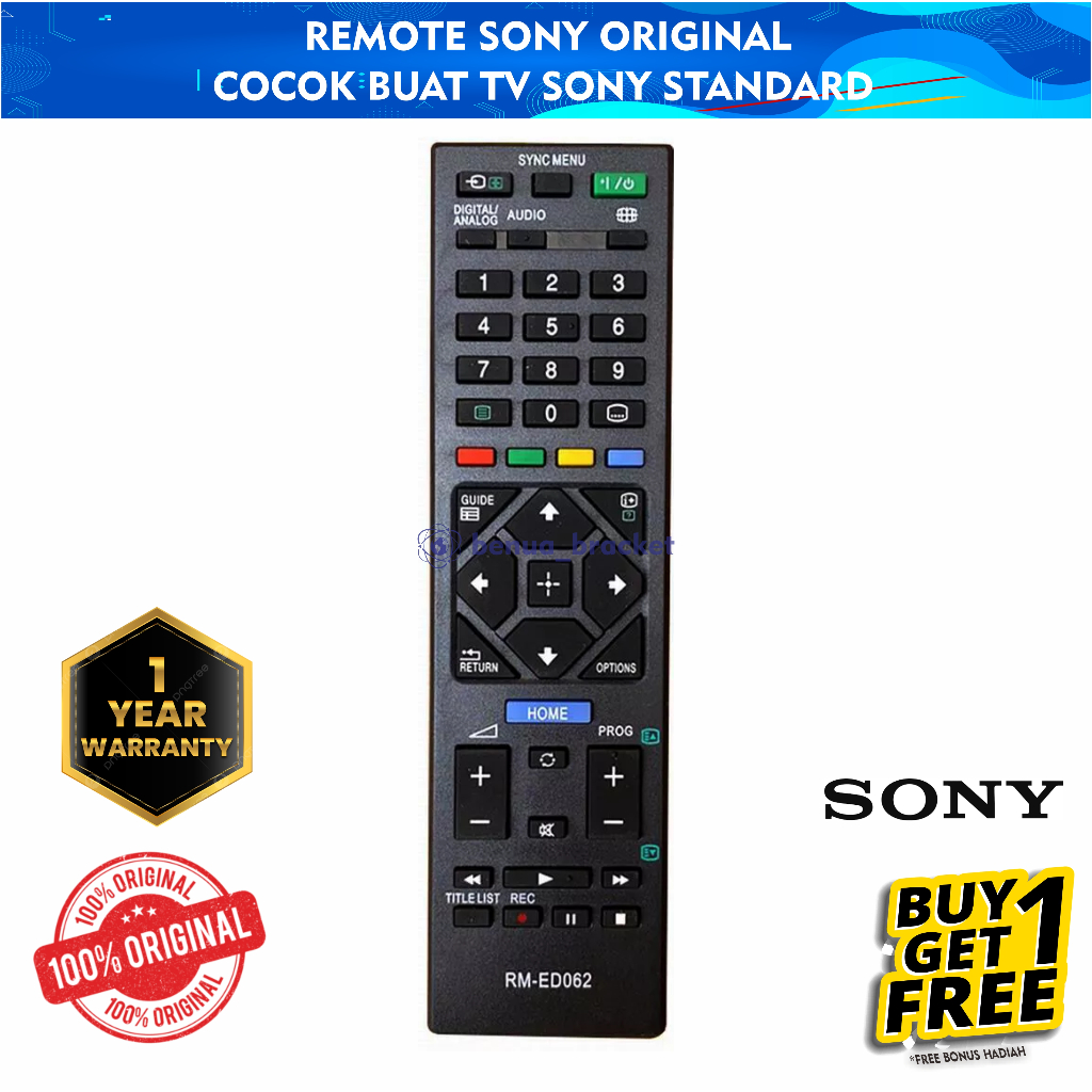 Jual Remote Sony TV Remot TV LED LCD TV Sony Bravia Bisa Untuk Semua ...
