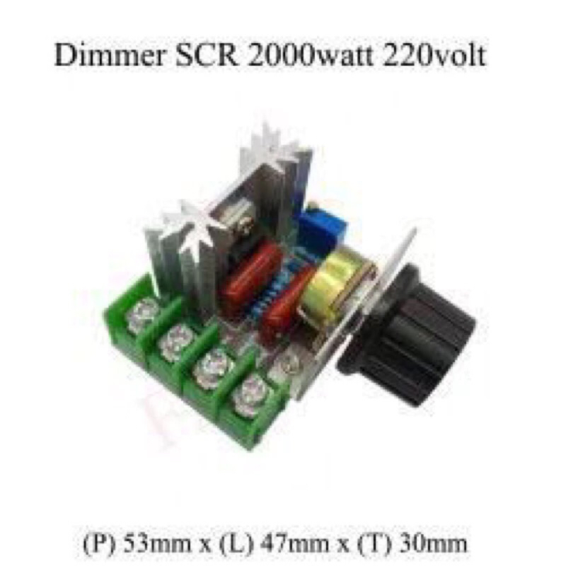 Jual Dimmer SCR 2000 Watt Regulator Voltage 220V AC Motor Gurinda bor ...