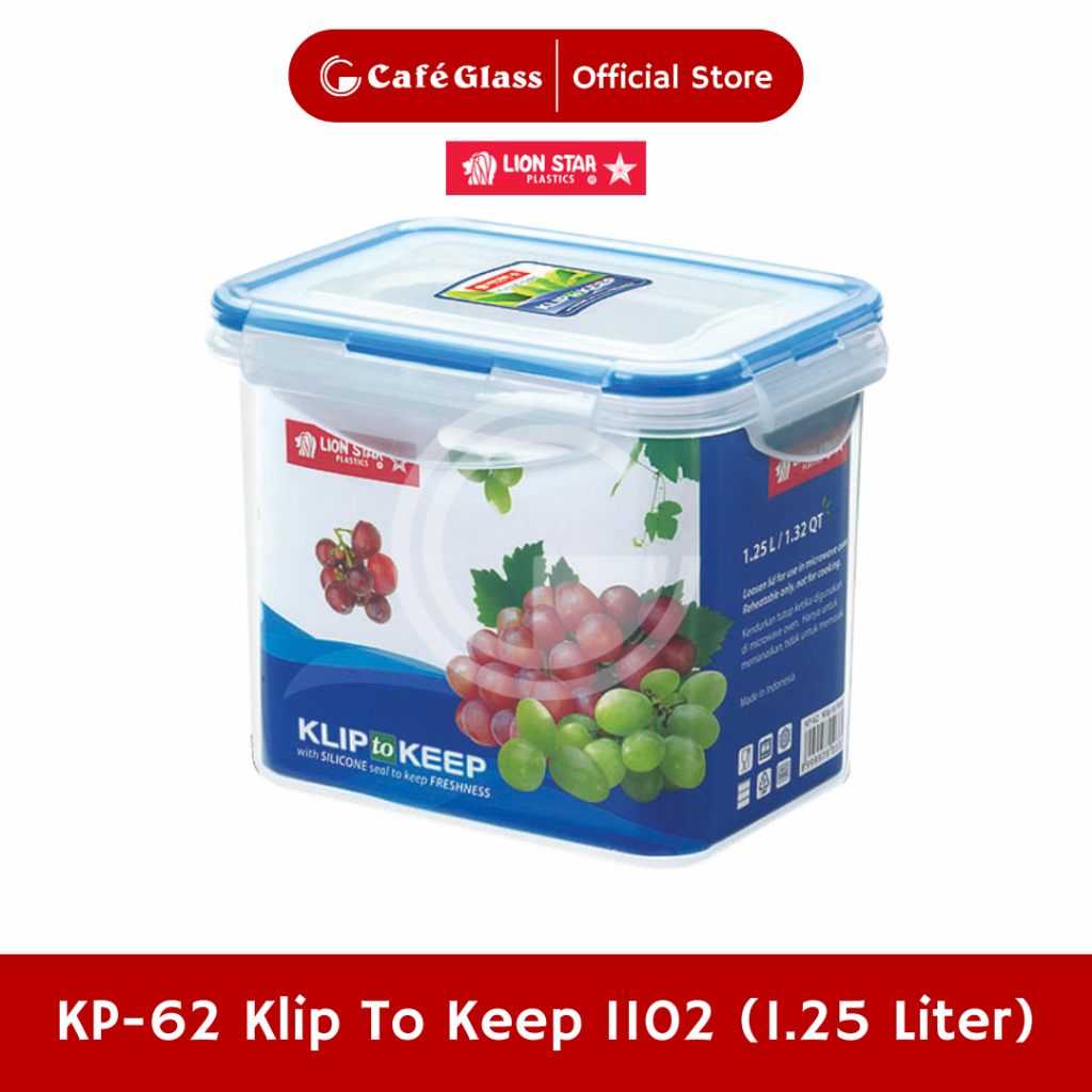 Toples Plastik 1.25L Lion Star KP62 Kedap Udara - Wadah Kotak Makanan Klip To Keep Anti Tumpah