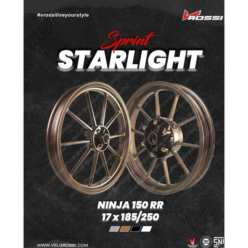 Jual VELG Racing Vrossi SPRINT STARLIGHT KAWASAKI NINJA 150 RR SS R ...