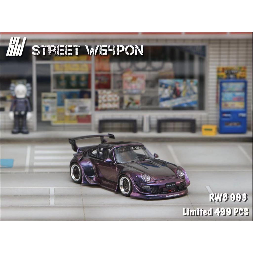 Jual Street Weapon Warrior x Ghost Player 1:64 RWB Porsche 993 Low Wing ...
