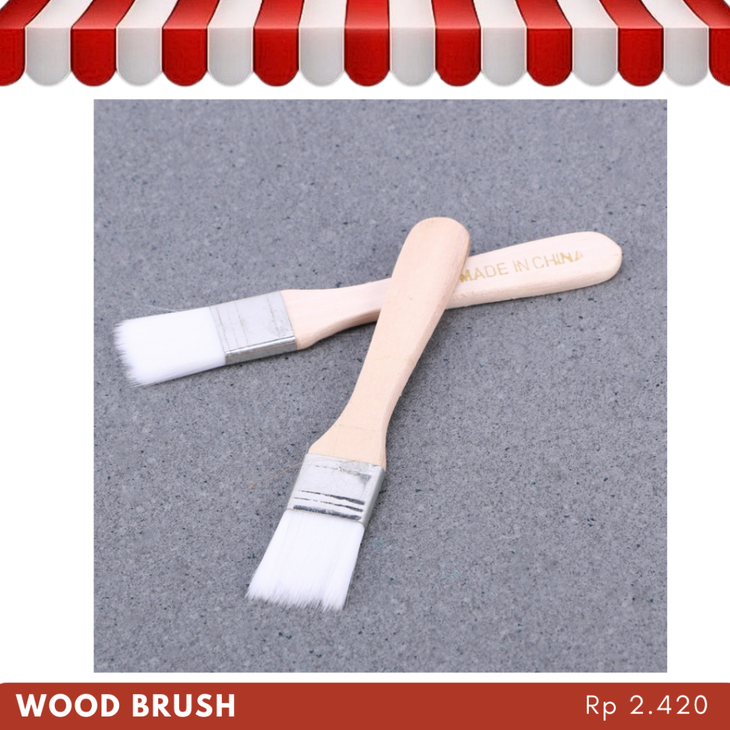 Jual (SKR) Kuas Kue Kuas Roti Kuas Loyang Gagang Kayu S M L XL | Shopee ...