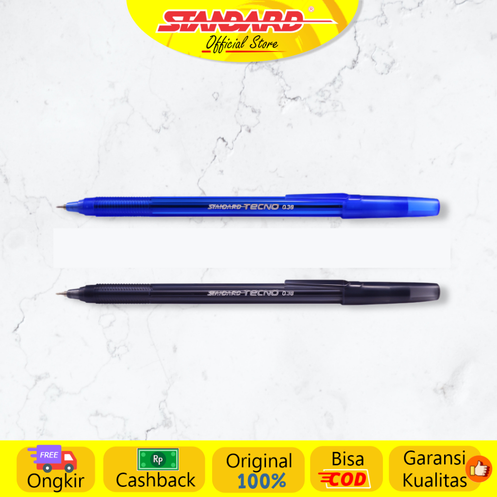 Standard - Pulpen Tecno 0.38 ( Alat Tulis / Pen / Ballpoint / Pena ) (2)