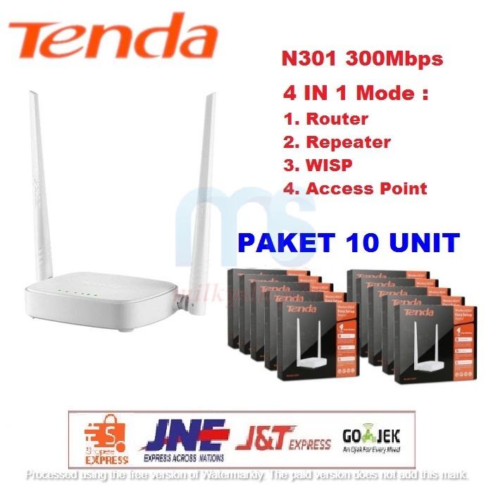 Jual Tenda N301 Wireless N 300Mbps Router Indoor PAKET 10 UNIT | Shopee ...