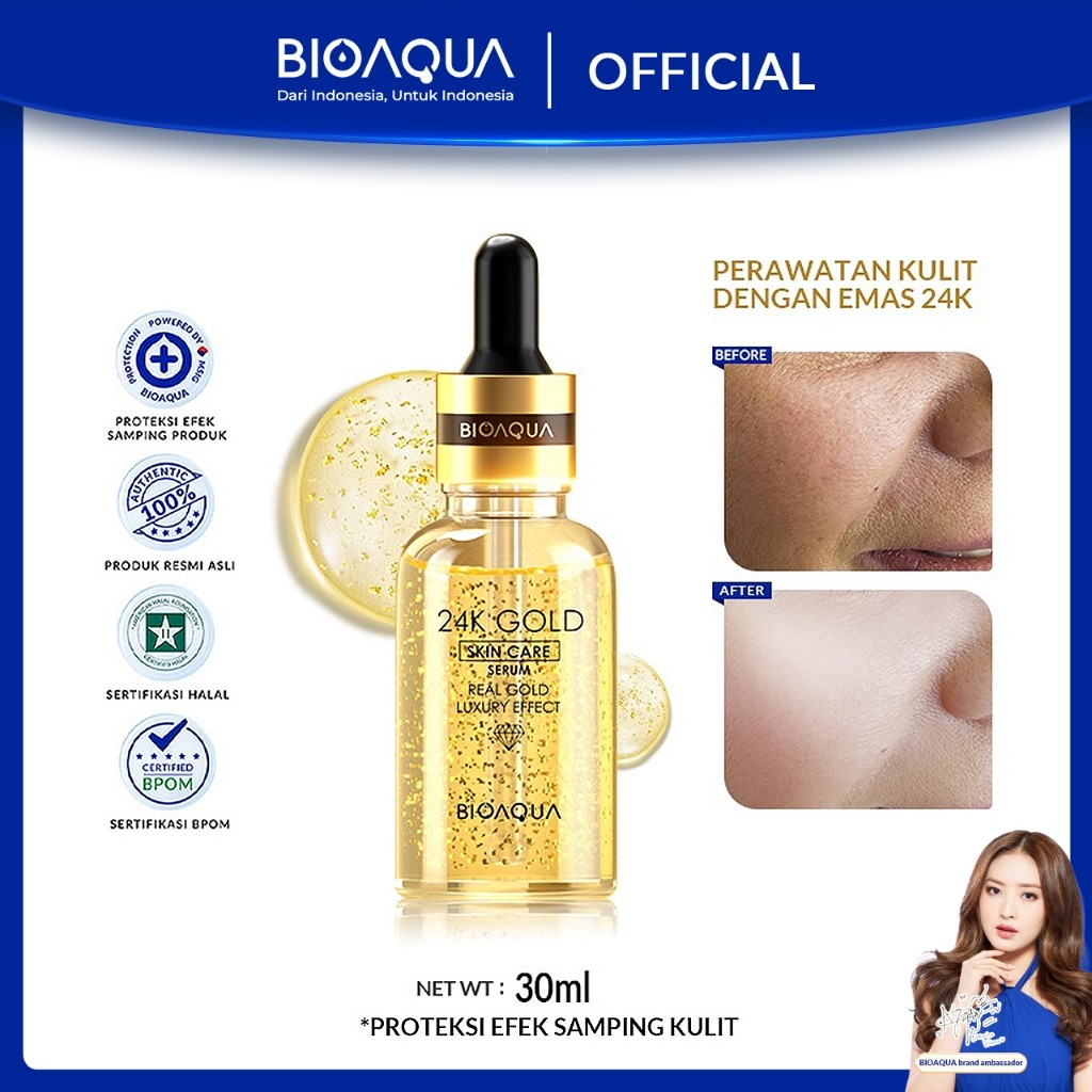 Jual BIOAQUA 24K Gold Gentle SerumQ21A0138 Lux Fluffy Shopee Indonesia
