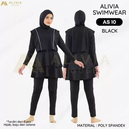 Baju Renang Muslimah Syari Dewasa dan Remaja Alivia Swimwear AS10