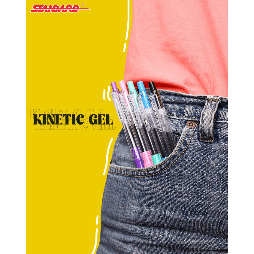 Standard - Pulpen Kinetic 0.38 Gel ( Alat Tulis / Pen / Ballpoint / Pena ) (4)
