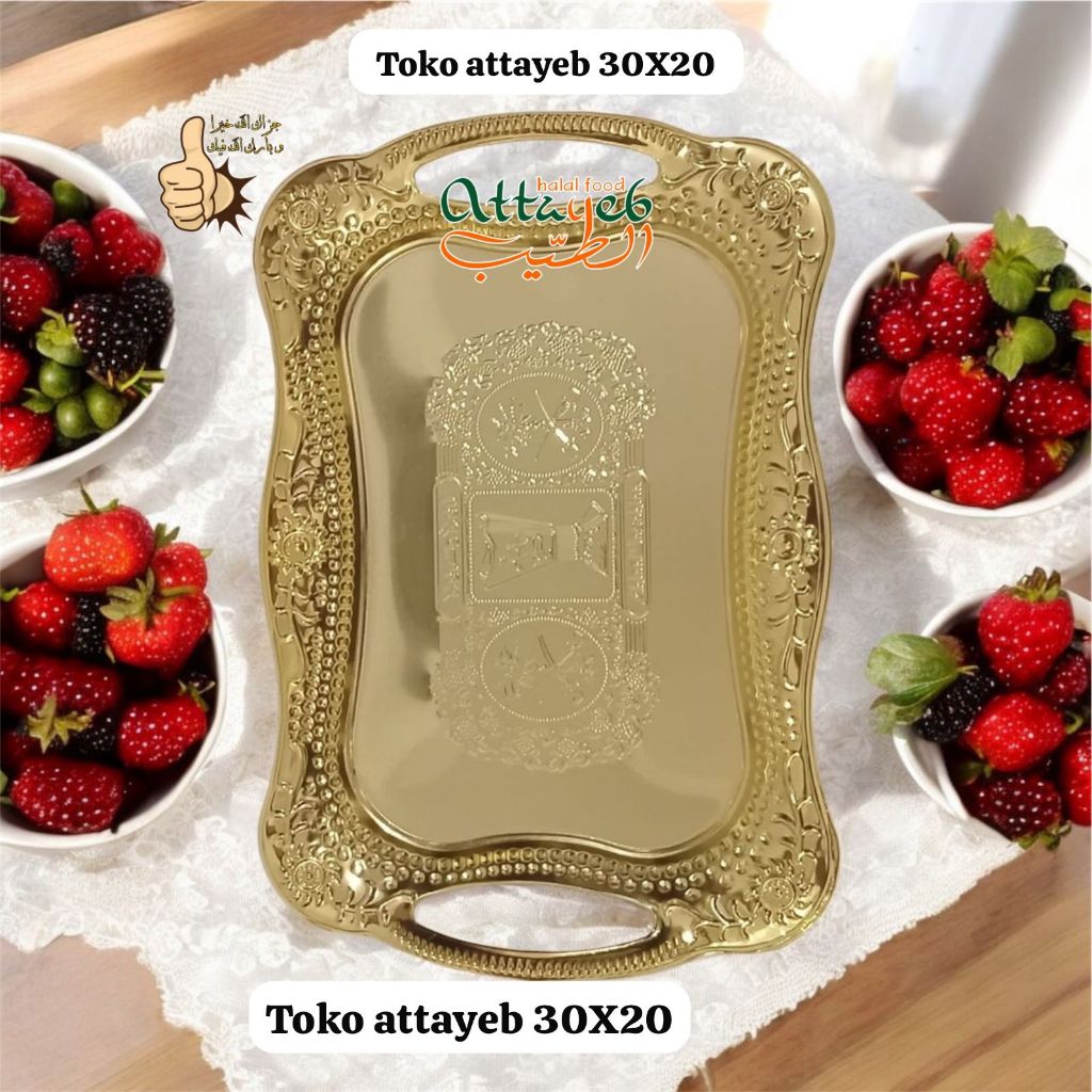 Jual Nampan Baki Talam Arab Gold Nampan Talam Emas Logo Saudi Arab ...