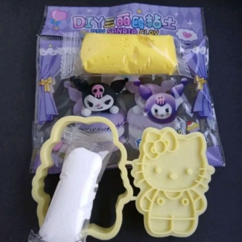 Jual Ecer Mainan DIY clay + cetakan karakter DIY Sanrio Clay murah DIY ...