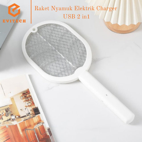 Jual Raket Nyamuk Elektrik Charger USB 2 in1 Electric Mosquito Racket ...