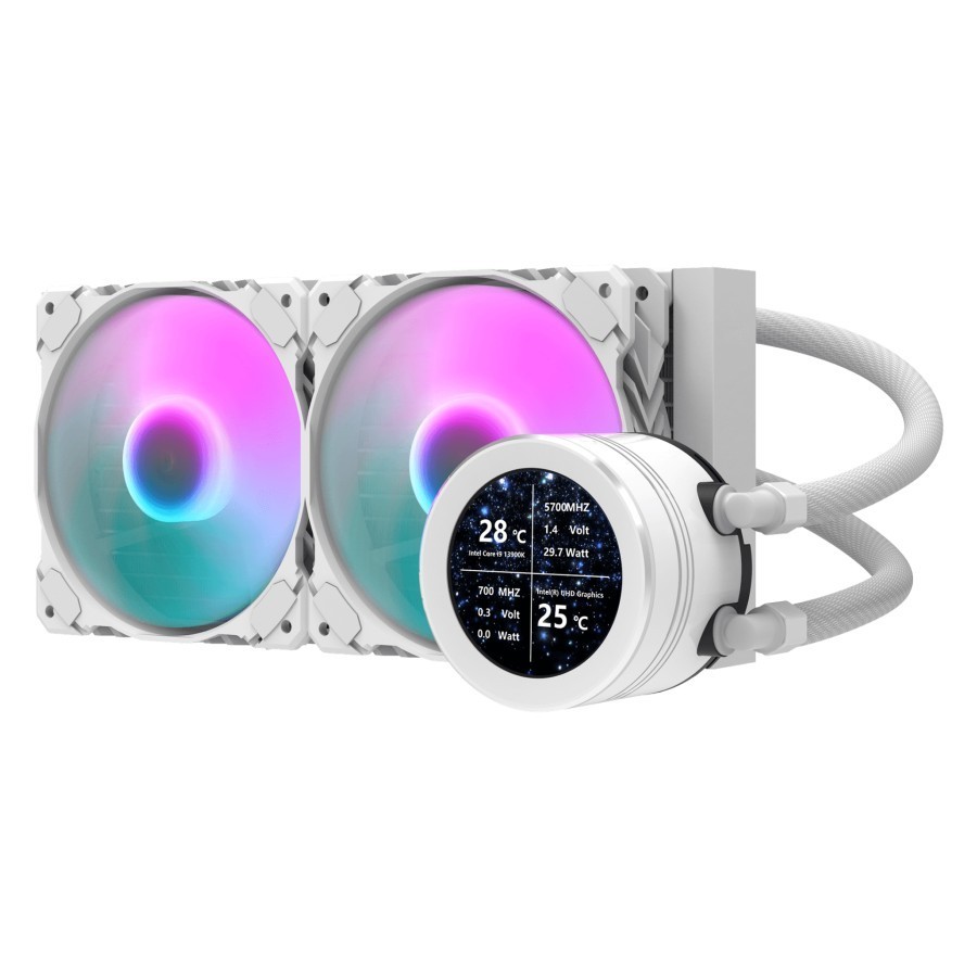Jual darkFlash Nebula DN240S ARGB - Liquid CPU Cooler Fan 240mm LCD IPS ...