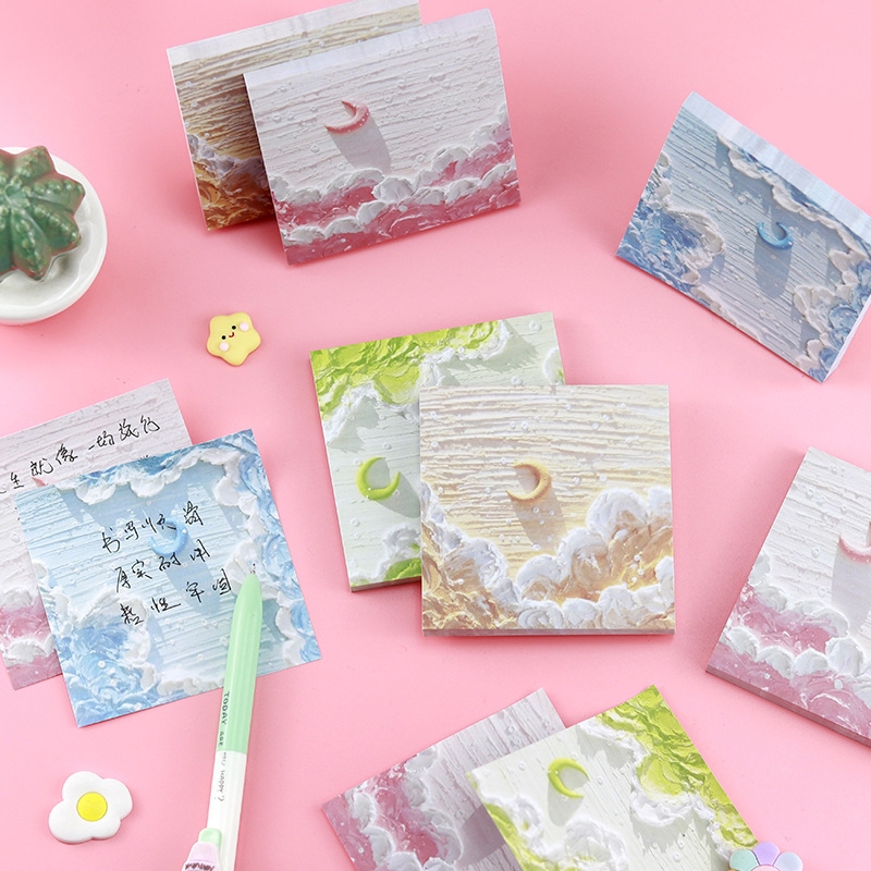 Jual 80PCS Catatan Tempel Aesthetic Sticky Notes Motif Alam Indah /Memo ...
