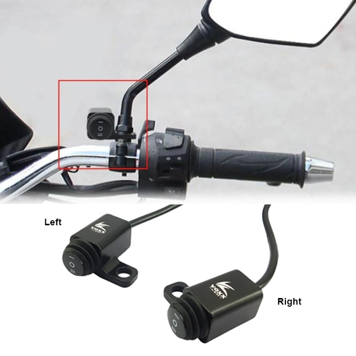 Jual Saklar Tombol On Off Lampu Spion Motor Full Besi Waterproof Switch ...