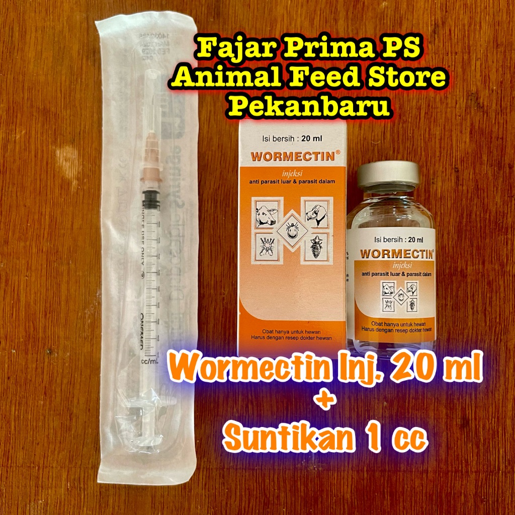 Jual Wormectin Inj 20 ml Anti Parasit + Disposable Syringe 1 ml | Obat ...