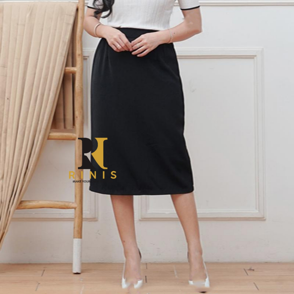 Jual Rok Span Midi 7/8 S - L8 Premium Quality | Shopee Indonesia