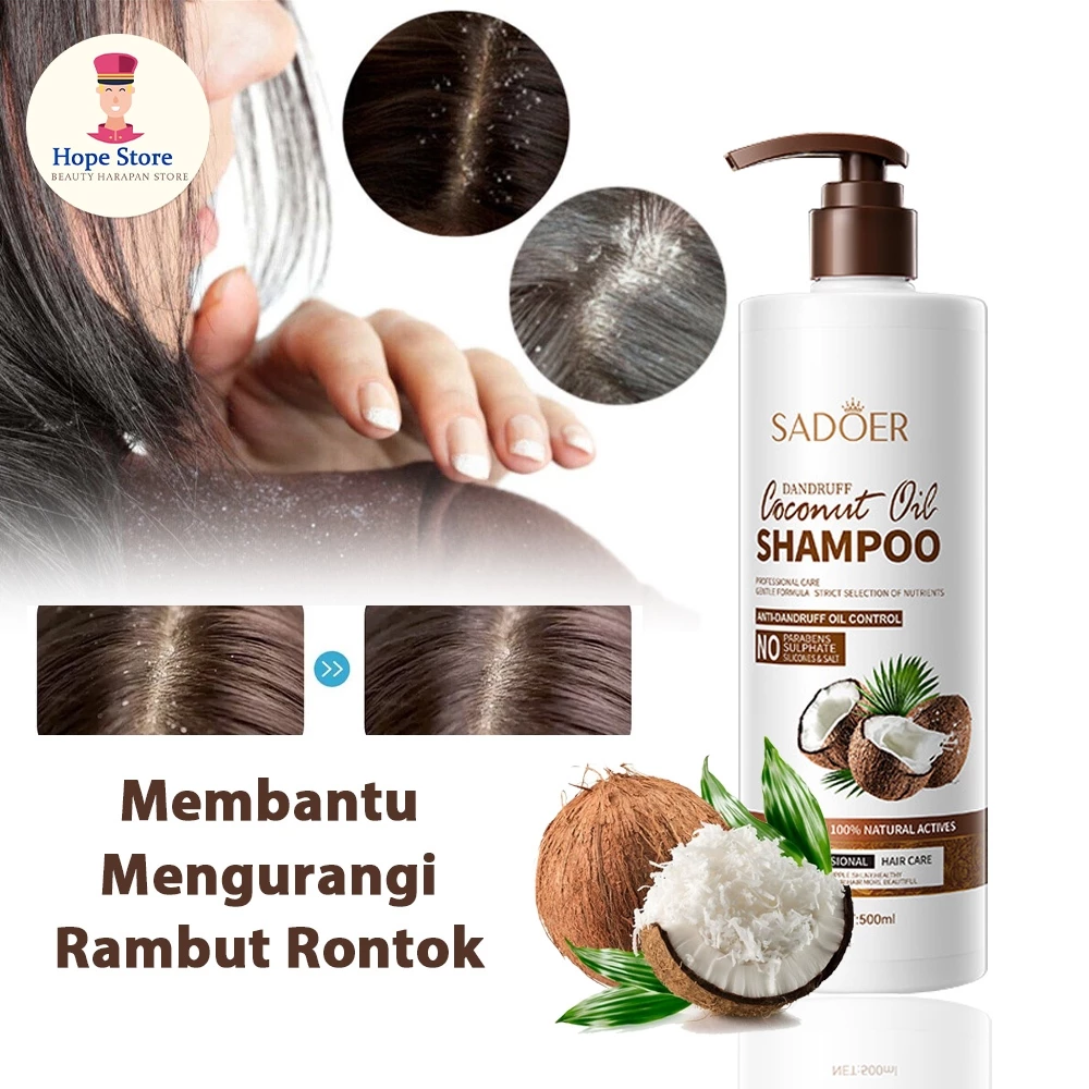 Shampoo Sadoer 500ml Coconut Oil Anti Ketombe Pengontrol Minyak Anti Rambut Mengembang | AutoStock