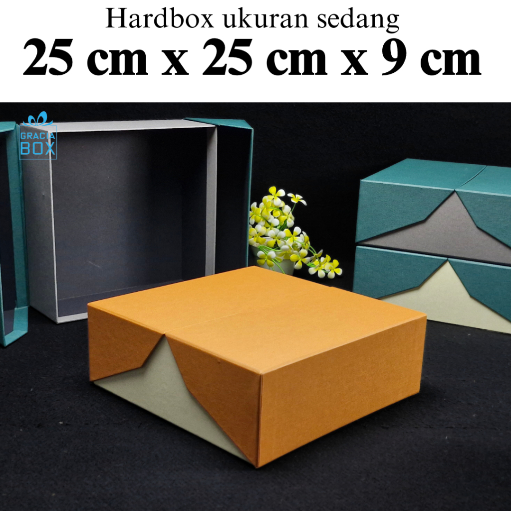 Jual KOTAK KUKER - BOX COOKIES - HARDBOX COKLAT Ukuran 25 cm x 25 cm x ...