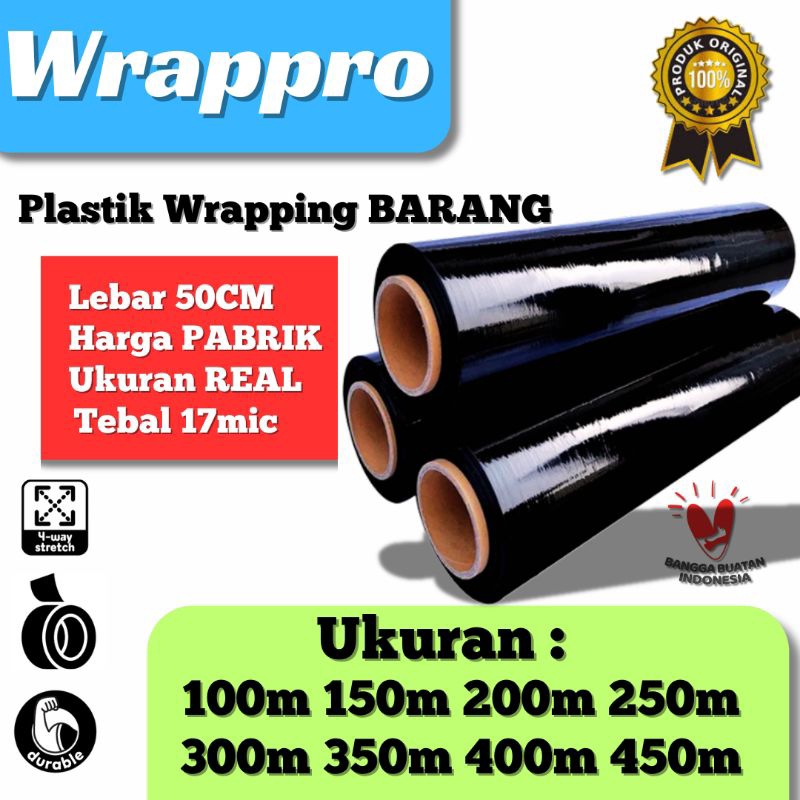 Jual Plastik Wrapping Barang Hitam 50cm / Strecth Film Hitam 50cm ...