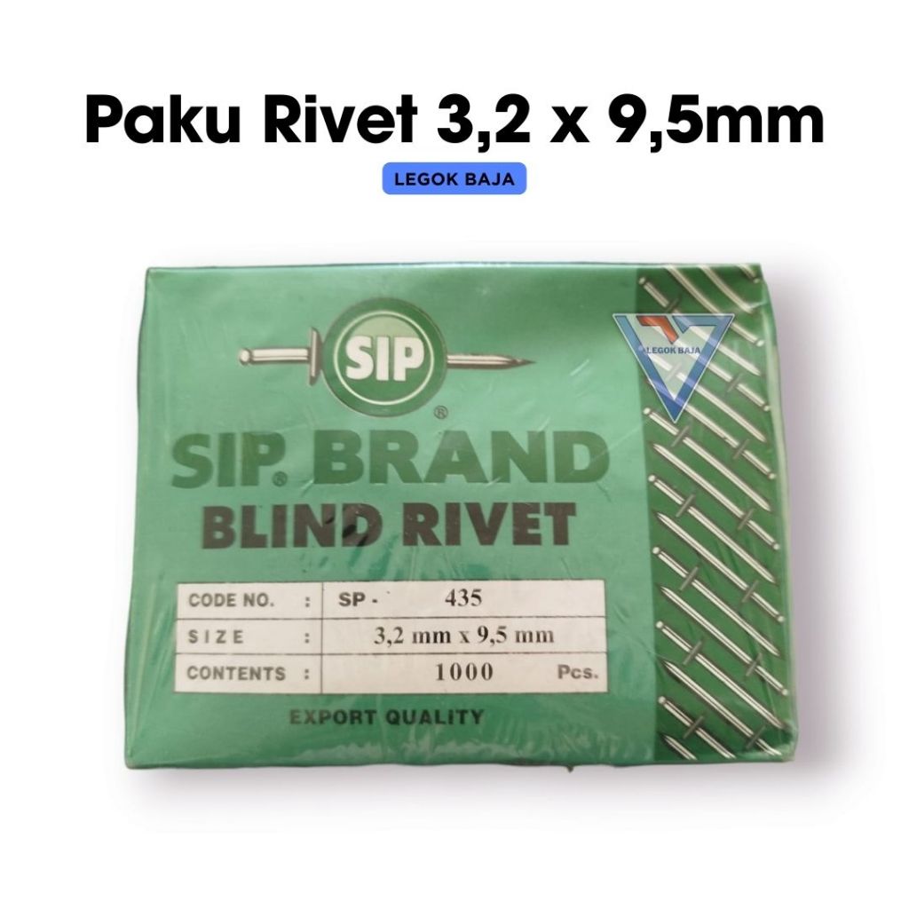 Jual Paku Rivet SIP Brand SP 435 430 450 540 550 640 665 675 (1 Kotak ...