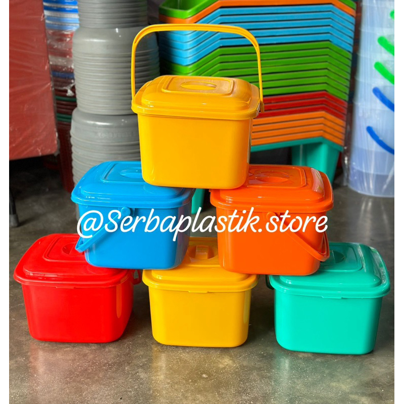 Jual ember segi serbaguna tutup warna plastik / tong pasir mainan lego ...