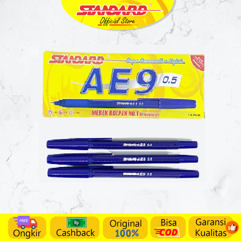 Standard - Pulpen AE9 0.5 ( Alat Tulis / Pen / Ballpoint / Pena ) (5)