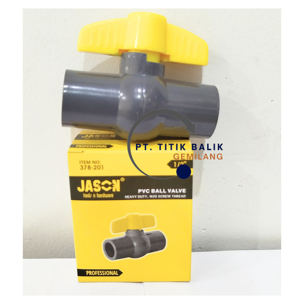 Jual BALL VALVE PVC POLOS 1/2
