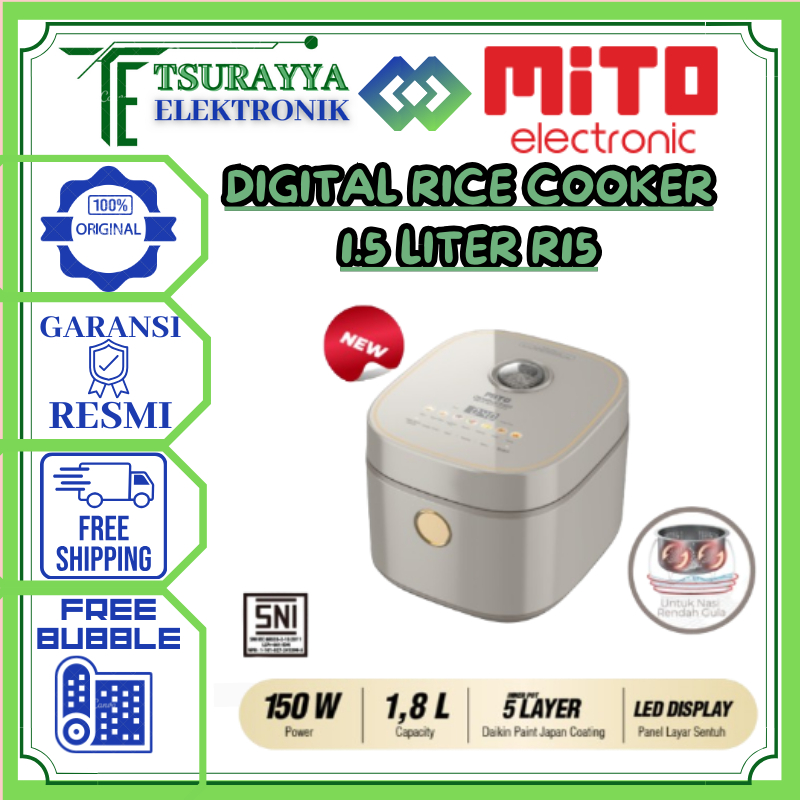 Jual MITO Digital Rice Cooker 1.8 L R18 R-18 Rice Cooker Low Sugar ...